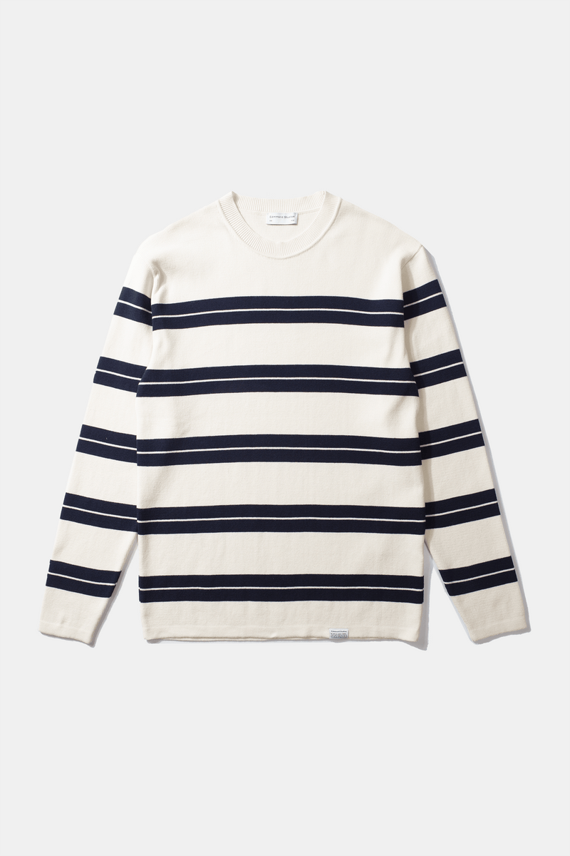 STRIPED SWEATER PLAIN BEIGE