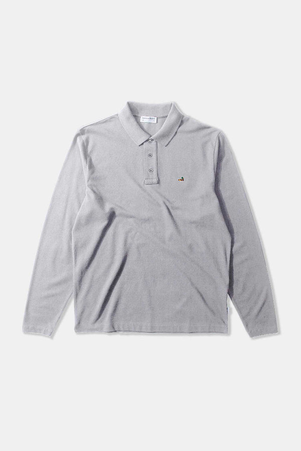 WILSON POLO LS LIGHT GREY MELANGE