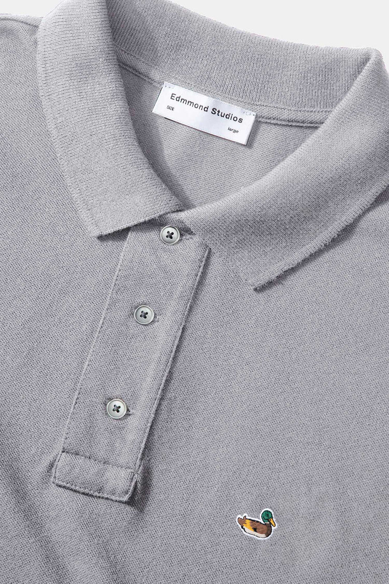 WILSON POLO LS LIGHT GREY MELANGE