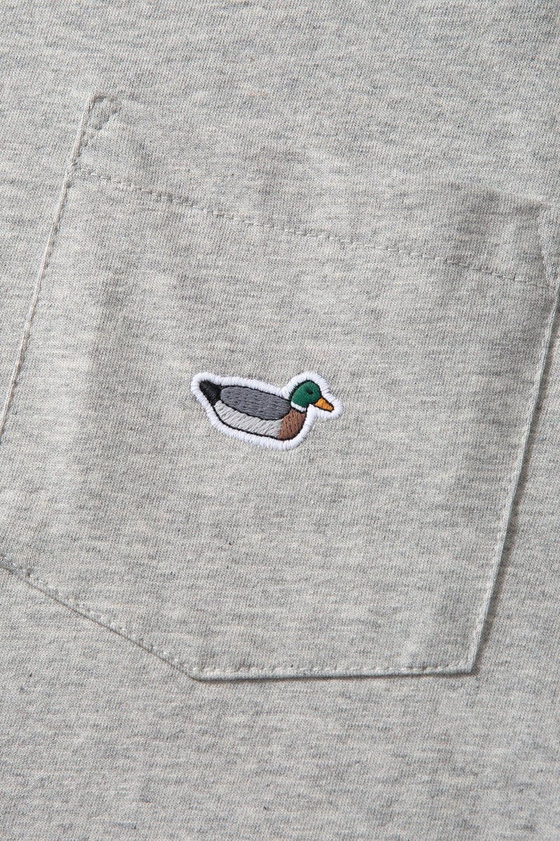 DUCK PATCH TEE PLAIN GREY MELANGE