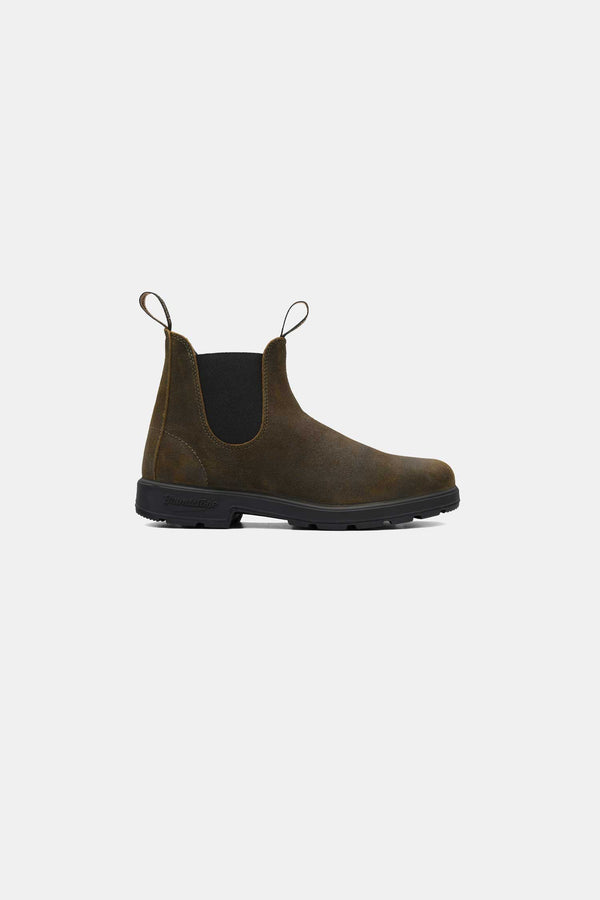 BLUNDSTONE 1615 DARK OLIVE WAXED SUEDE