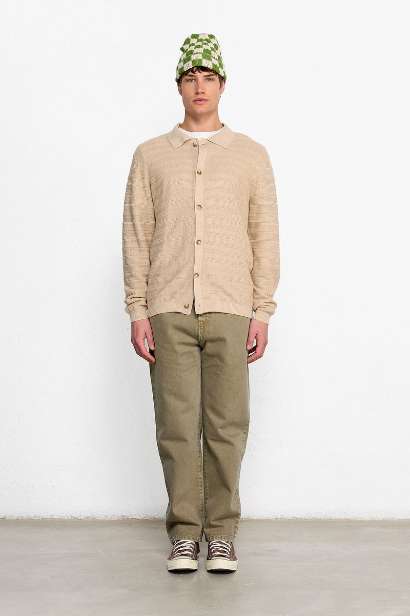 GIORGOS KNITED SHIRT TAN