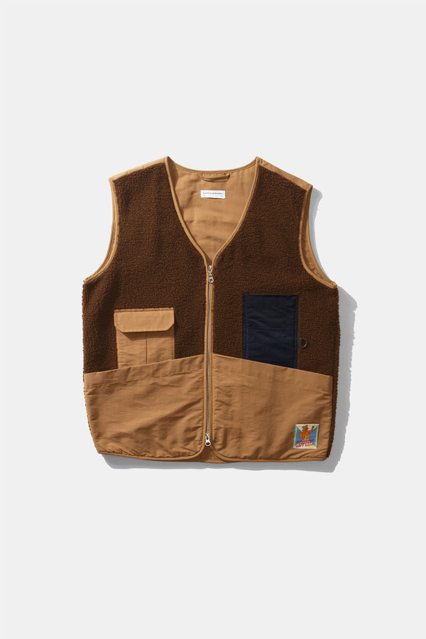 SHEARLING VEST CHOCOLATE