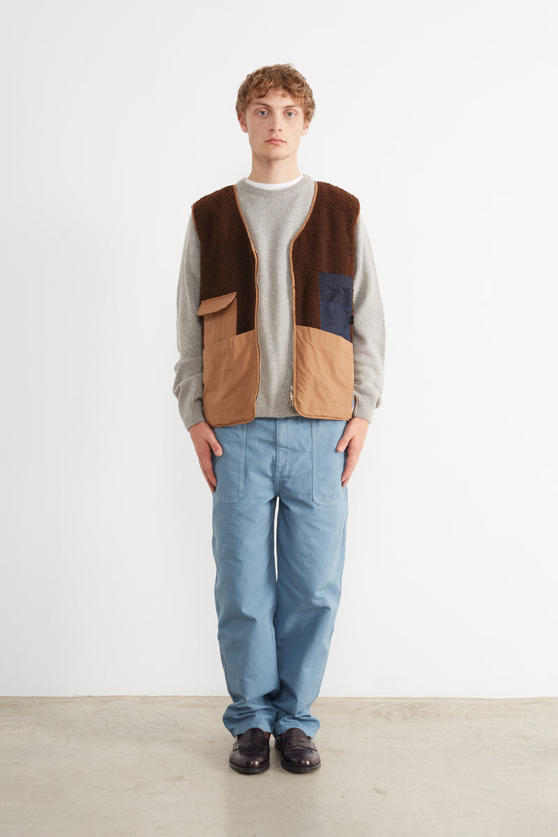 SHEARLING VEST CHOCOLATE