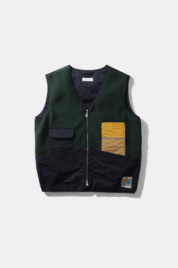 SHEARLING VEST DK GREEN