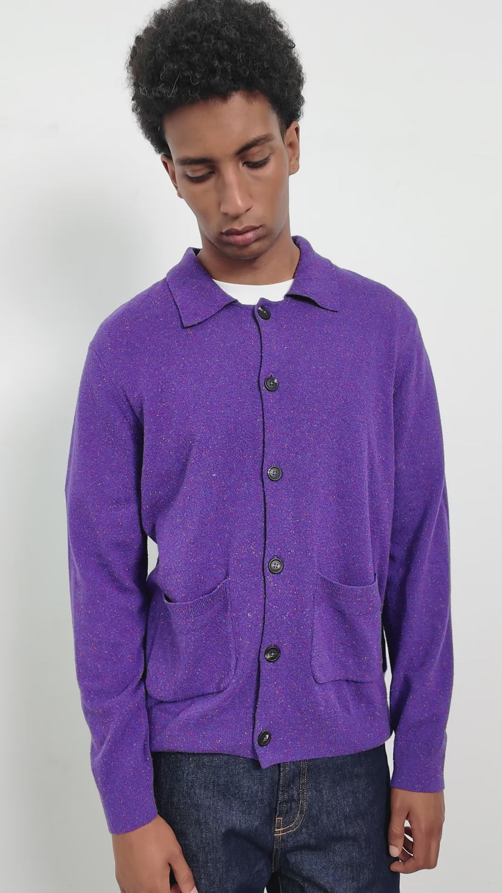 AXIAL CARDIGAN PURPLE