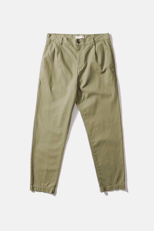 CHINO HERRINGBONE PLAIN KHAKI